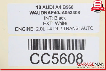 17-19 Audi A4 Rear Left Driver Side Interior Door Panel Trim OEM
