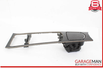 10-16 Porsche Panamera 970 Front Center Console Shifter Bezel Ash Tray Wood OEM