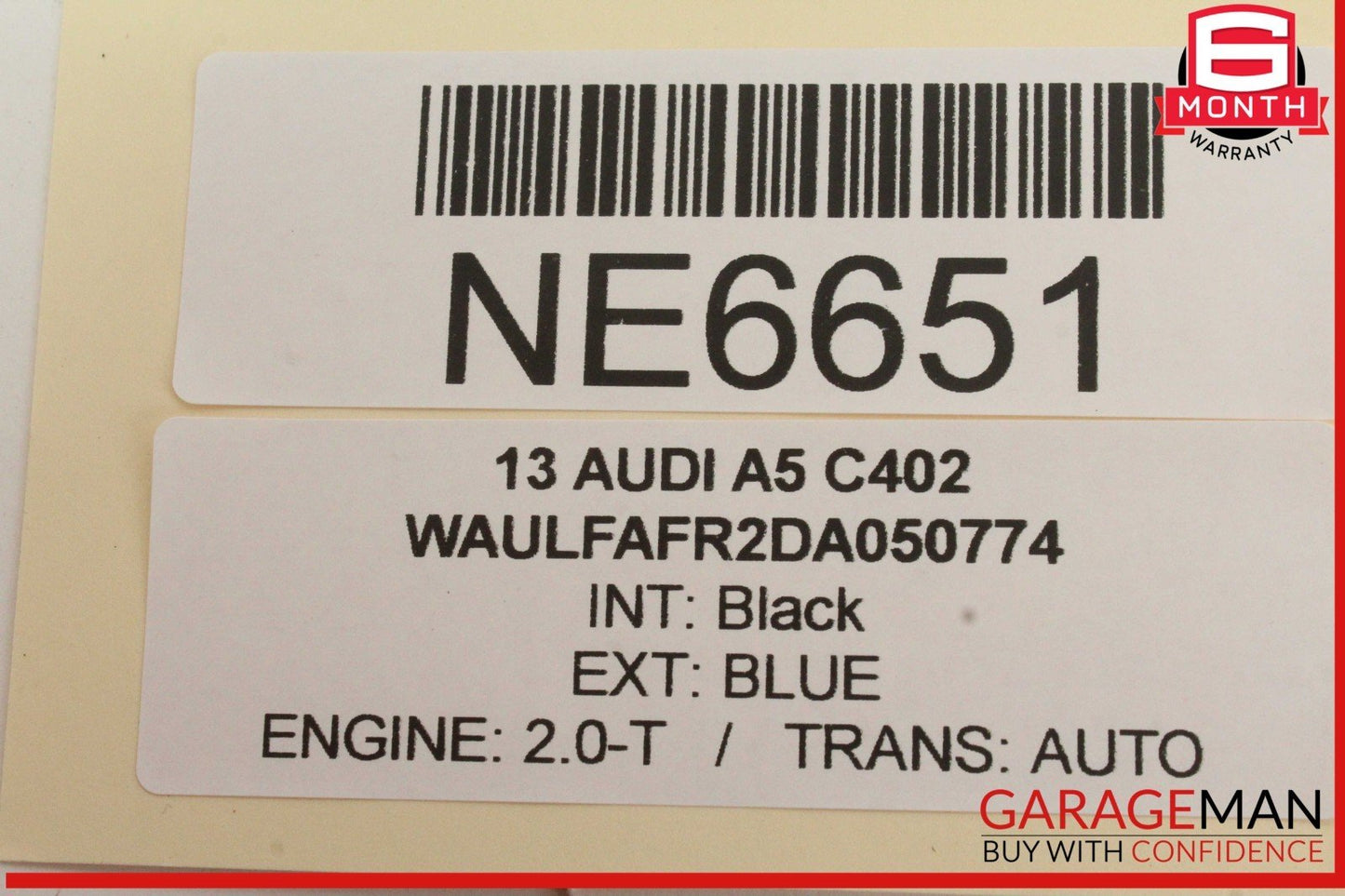 08-17 Audi A5 S5 Front Left Driver Side Door Rear View Mirror Blue OEM
