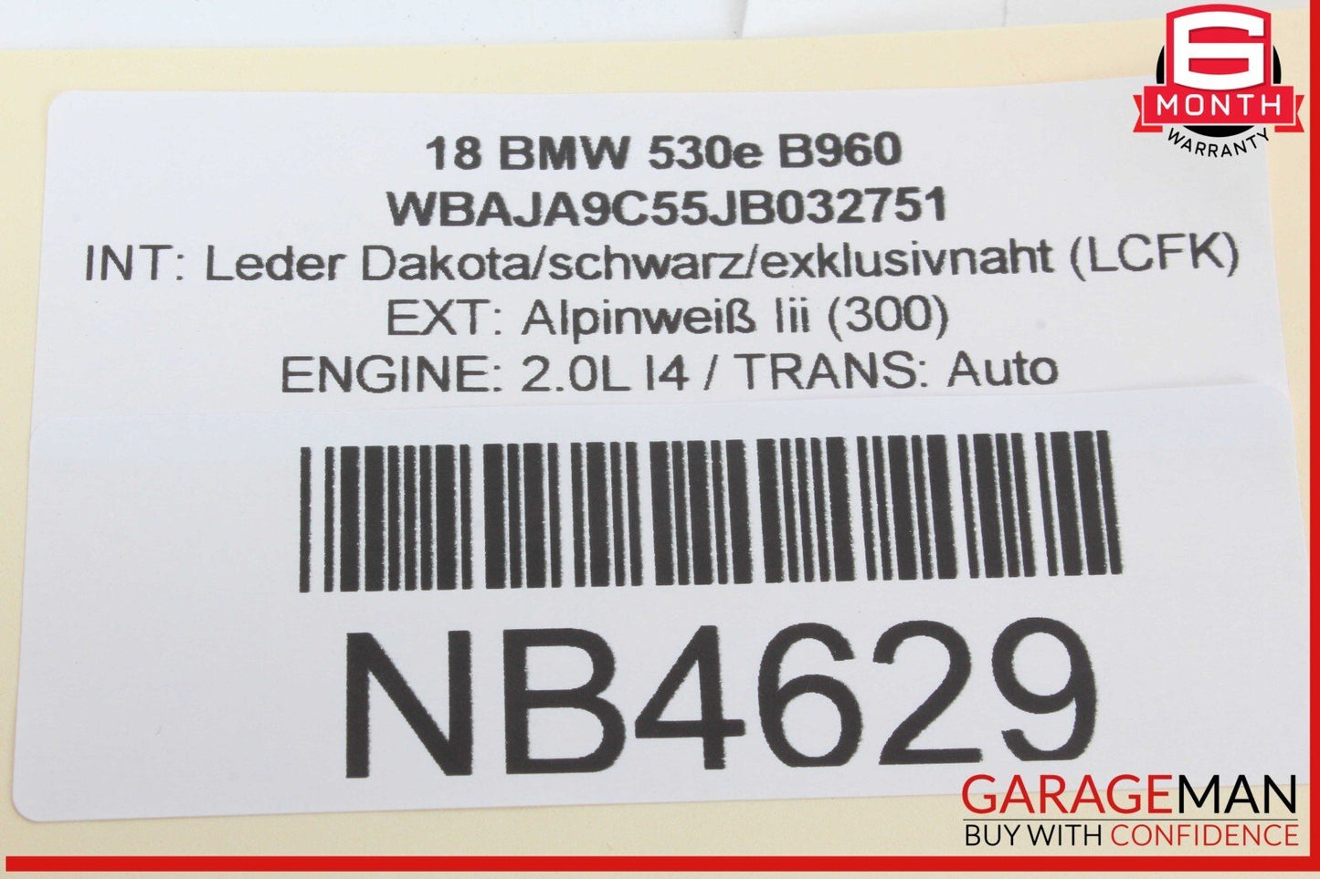 17-20 BMW 530E AC A/C Climate Control Audio Radio Switch Panel 6834437 OEM