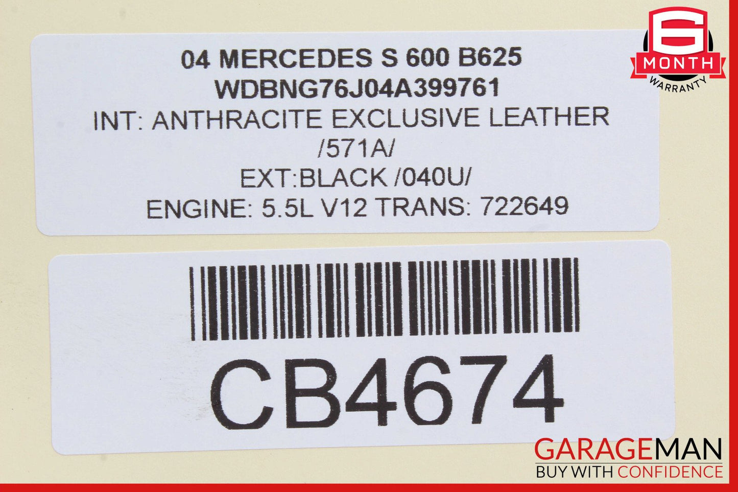 02-19 Mercedes W221 S600 S65 AMG CL600 AUX Auxiliary Circulation Water Pump OEM