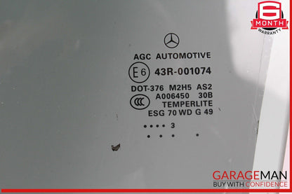 12-19 Mercedes X166 GL450 GLE43 AMG Front Left Driver Side Door Window Glass OEM