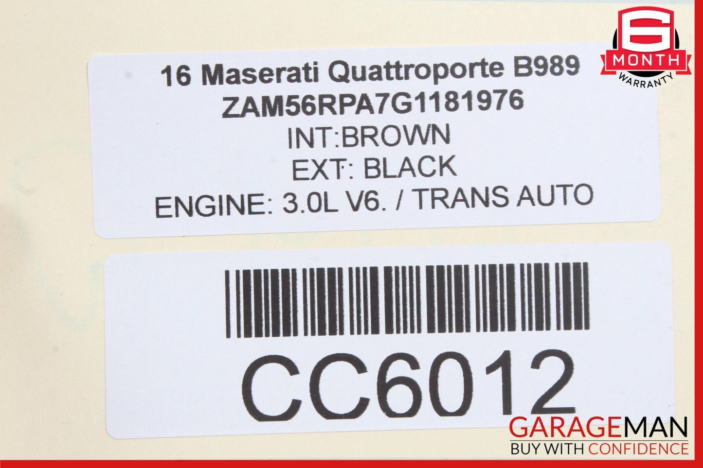 14-17 Maserati Quattroporte SQ4 M156 Rear Left Side Interior Door Panel OEM