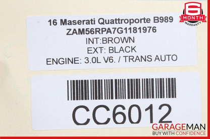 14-17 Maserati Quattroporte SQ4 M156 Rear Left Side Interior Door Panel OEM