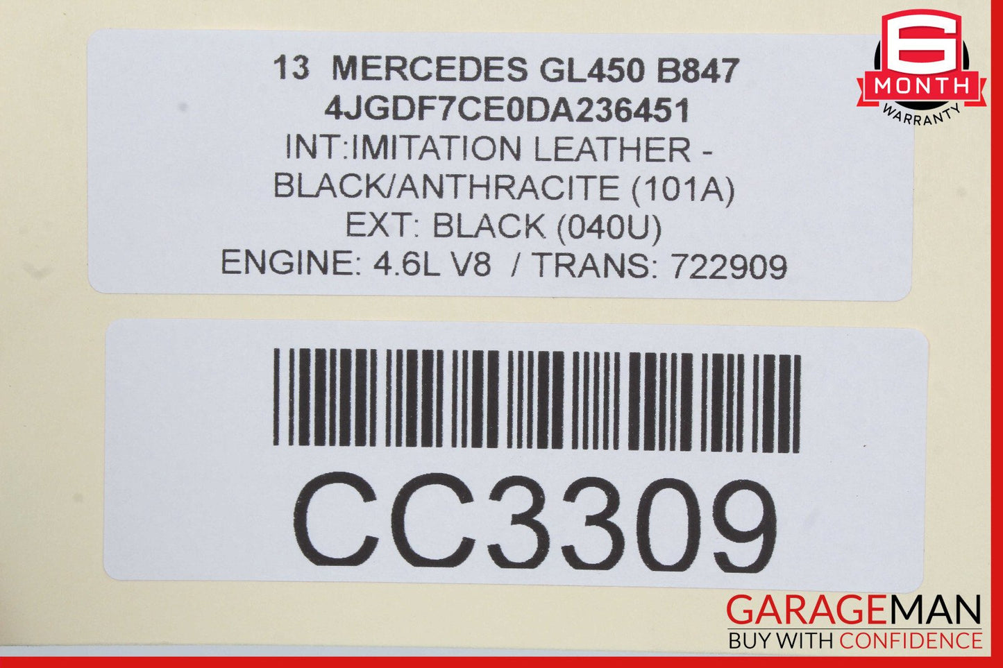 13-16 Mercedes X166 GL450 GL350 Rear Bumper Support Mount Bracket Bar OEM