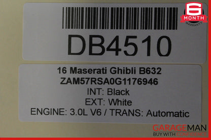 14-22 Maserati Ghibli S Q4 M157 Front Right Side Exterior Door Shell Frame White