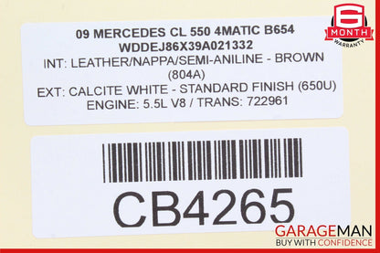 07-14 Mercedes W216 CL550 CL600 Center Console Ashtray Ash Tray Trim OEM