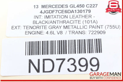 11-17 Mercedes X166 GL450 GL550 CL550 E550 Housing Cover 2780100431 OEM