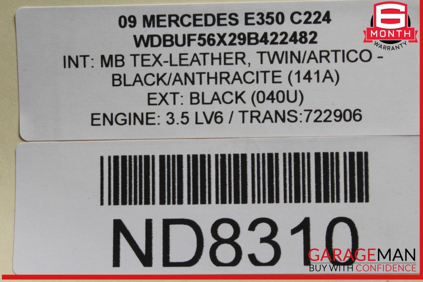 03-09 Mercedes W211 E350 E320 E500 Front Left Side Wing Fender Panel OEM