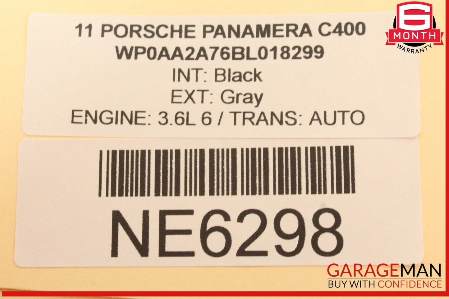 10-16 Porsche Panamera 970 Center Console Cup Holder Black 97055338100 OEM