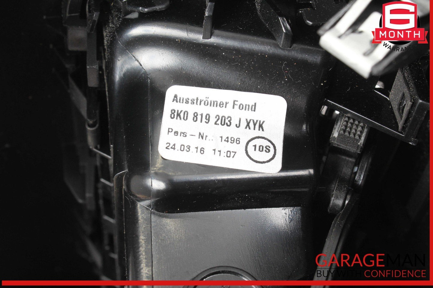 09-17 Audi SQ5 Q5 Rear Center Console AC A/C Air Vent Panel Black 8K0864376 OEM