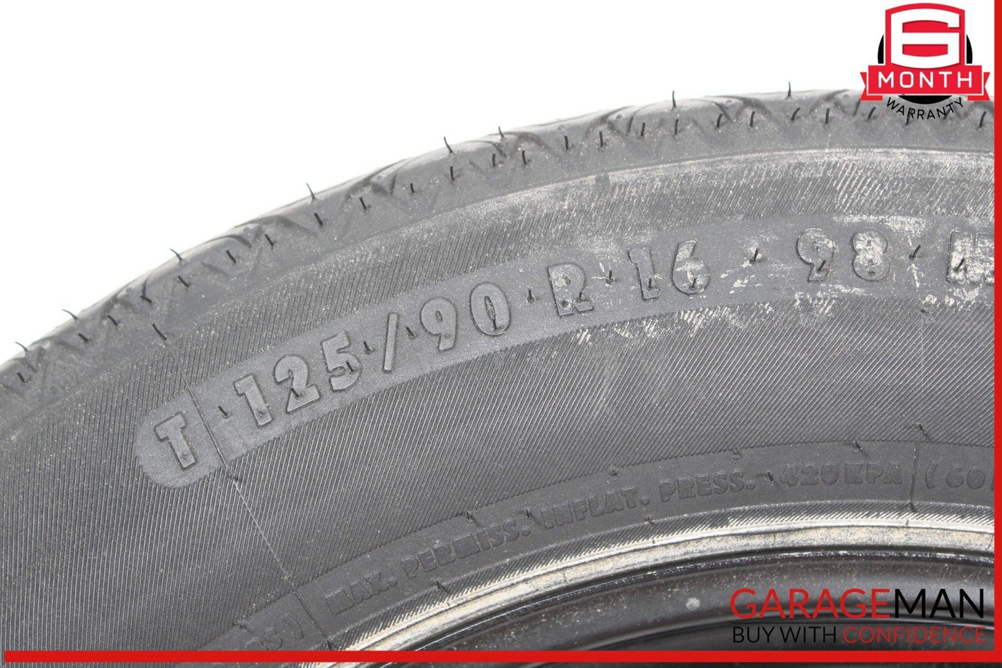 08-14 Mercedes W204 C250 C300 Emergency Spare Tire Donut Wheel Rim 125 90 16"