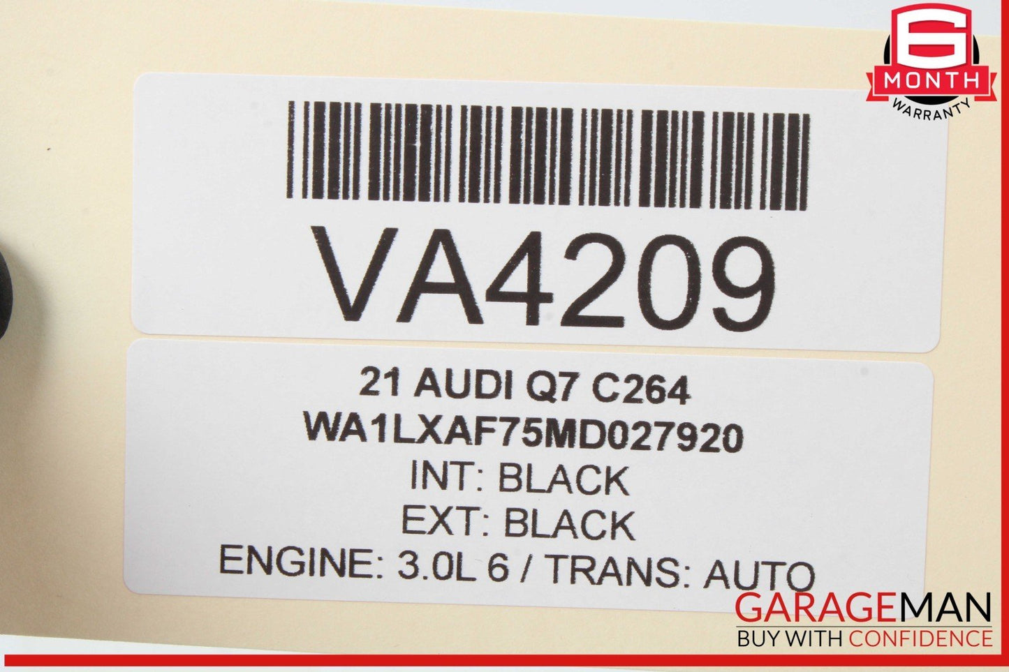 17-24 Audi Q7 Front Center Console Emergency Parking Brake Control Switch OEM