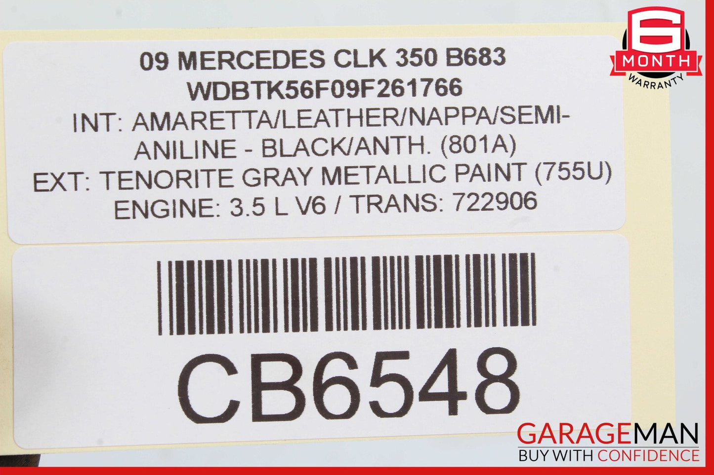 03-09 Mercedes W209 CLK350 Front Left Side Door Window Regulator Motor OEM