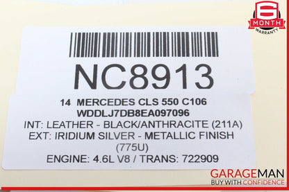 12-18 Mercedes W218 CLS550 Front Right Side Seat Control Switch w/ Door Handle