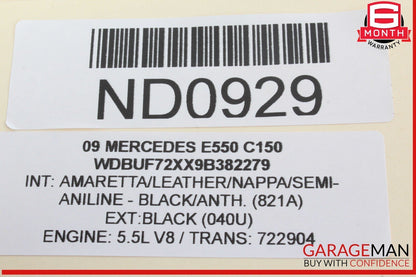 07-09 Mercedes W211 E550 E63 AMG Interior Top Upper Rear View Mirror Gray OEM
