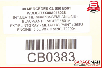 07-09 Mercedes W216 CL550 Center Console Multi Function Switch Controller Assy