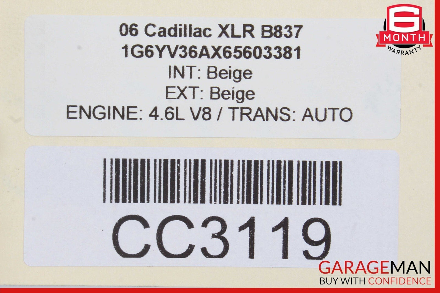 04-06 Cadillac XLR 4.6L V8 Rear Axle Driveshaft Drive Shaft Torque Tube OEM