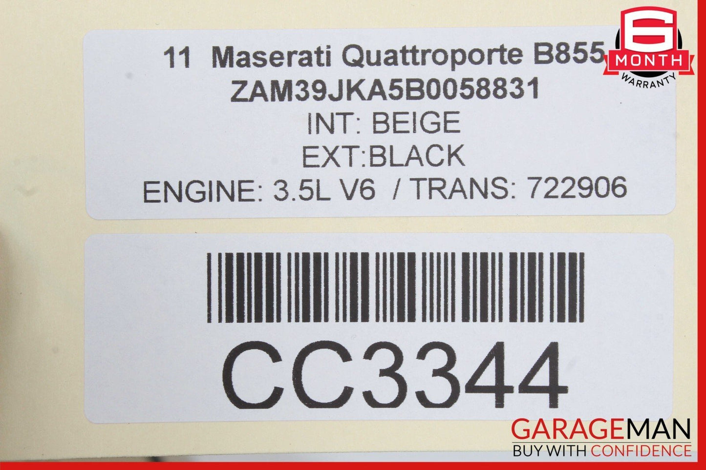 09-13 Maserati Quattroporte M139 Front Right Top Upper Seat Cushion OEM