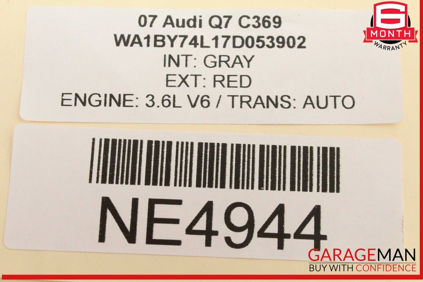07-09 Audi Q7 VW Touareg Engine Lower Timing Chain Guide Rail 021109469 OEM