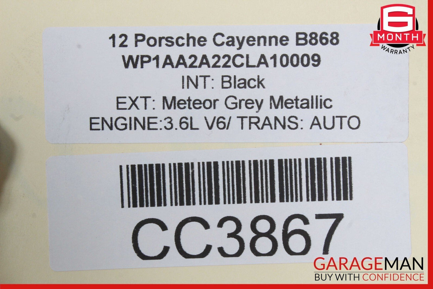 11-18 PORSCHE CAYENNE POWER STEERING GEAR RACK AND PINION ASSEMBLY