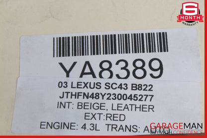 02-10 Lexus SC430 Rear Left Side Convertible Upper Roof Top Lid Hinge OEM
