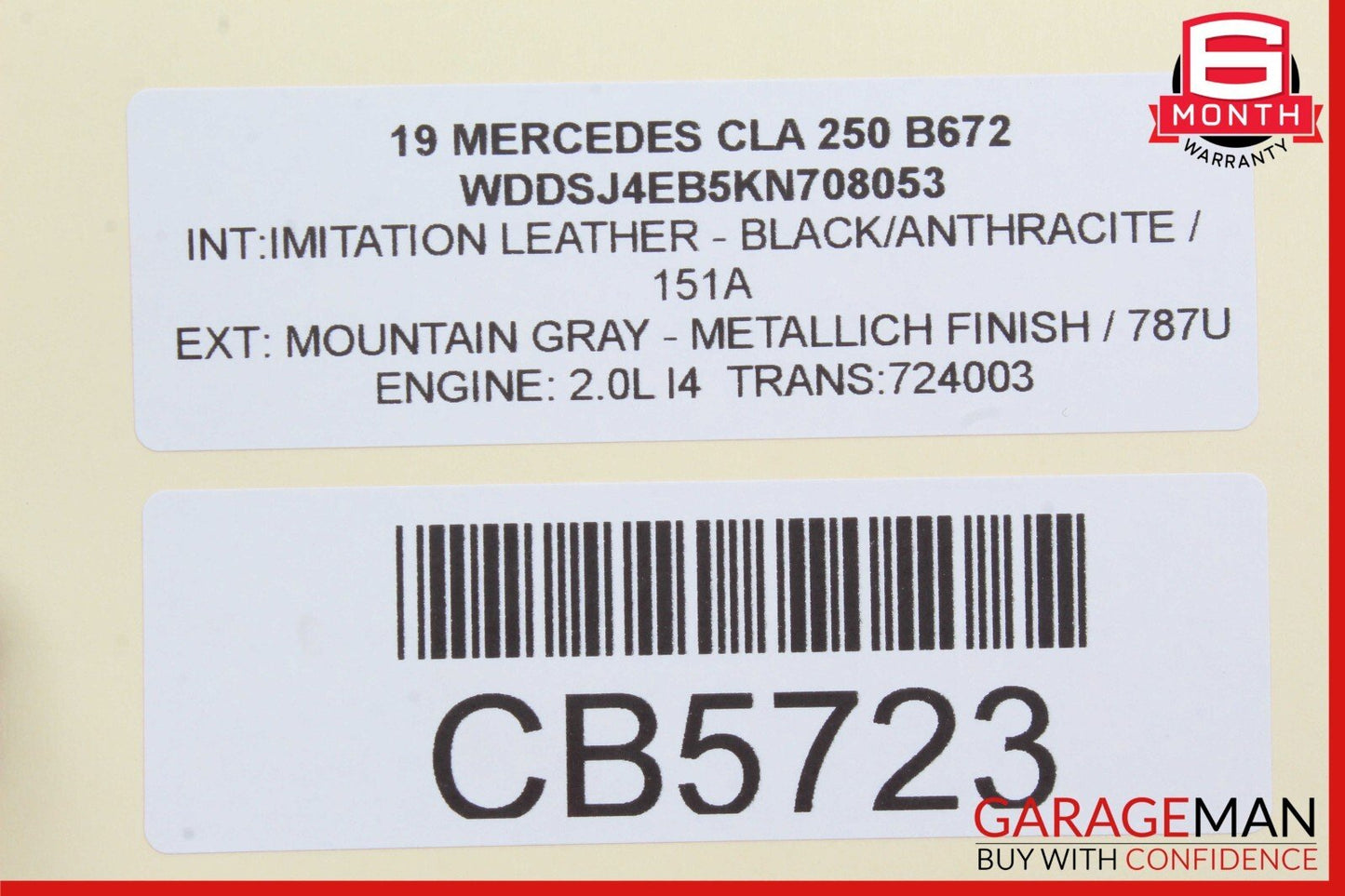 14-19 Mercedes W117 CLA250 Front Left Side Door Window Regulator Motor Unit OEM