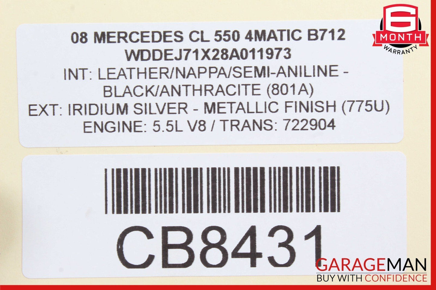 03-13 Mercedes W216 CL550 SLK280 Front Left Side Door Window Regulator Motor OEM