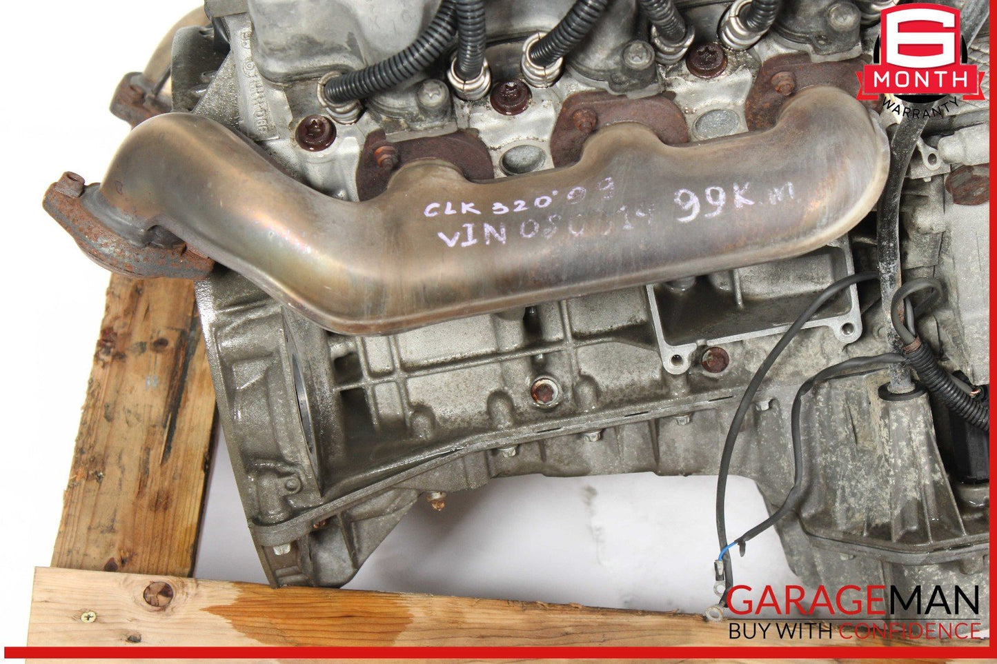 98-02 Mercedes W208 CLK320 E320 3.2L V6 Engine Motor Block Assembly 99k