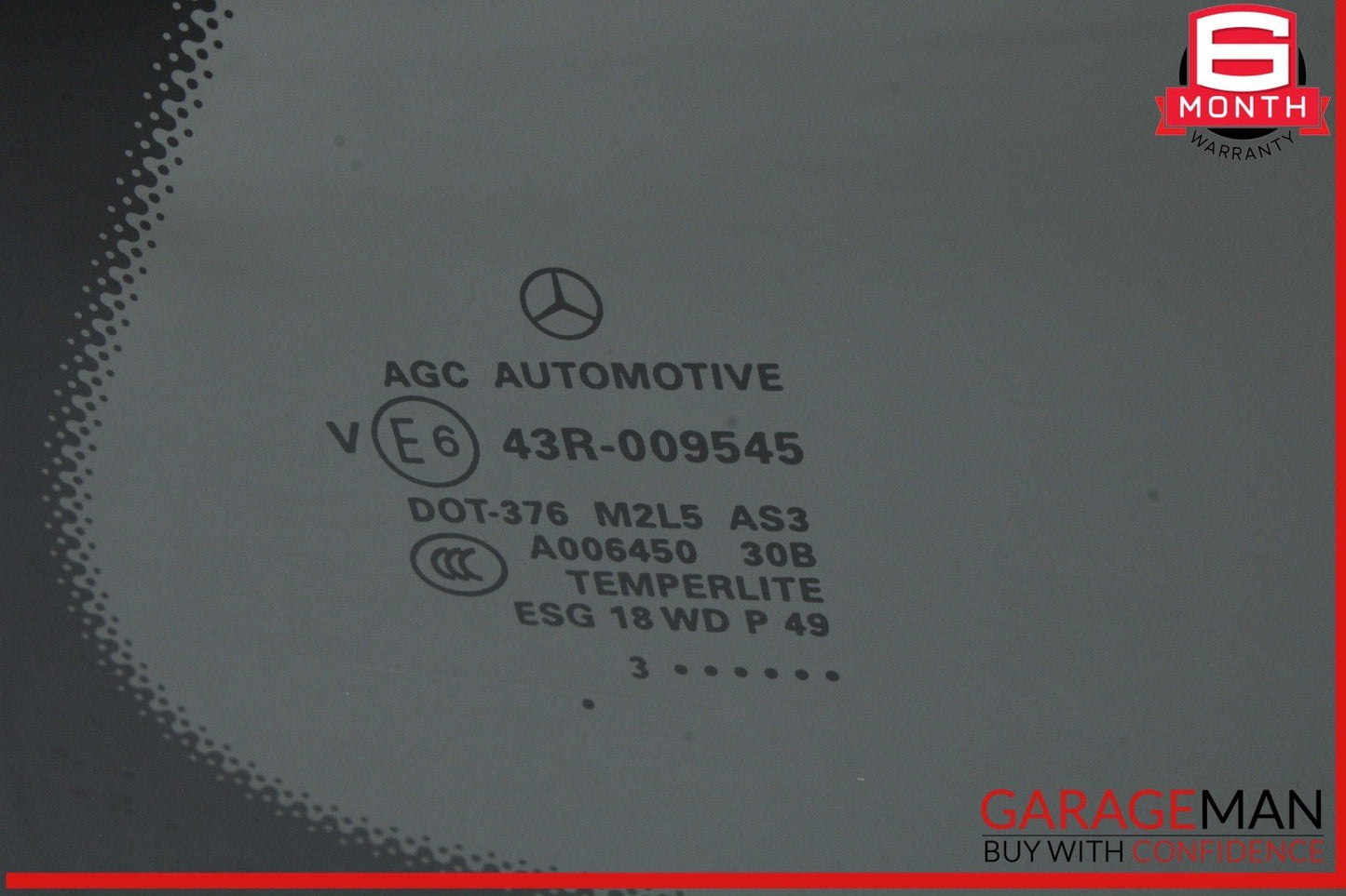 13-19 Mercedes X166 GL450 GLS550 Rear Right Side Quarter Window Glass Trim Assy