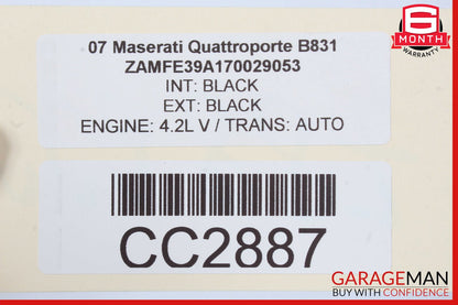 03-08 Maserati Quattroporte M139 Front Bumper Reinforcement Bar OEM