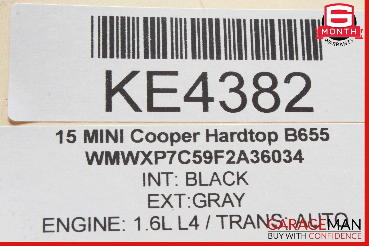 14-19 Mini Cooper Hardtop Rear Left Side Seatbelt Seat Belt Retractor Black OEM