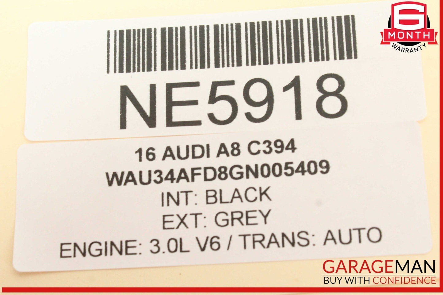 11-18 Audi A8 S8 Rear Left Side Inner Door Panel Cover w/ Lock Latch & Motor OEM