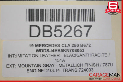 14-19 Mercedes W117 CLA250 Front Right Side Interior Door Trim Panel Cover Assy