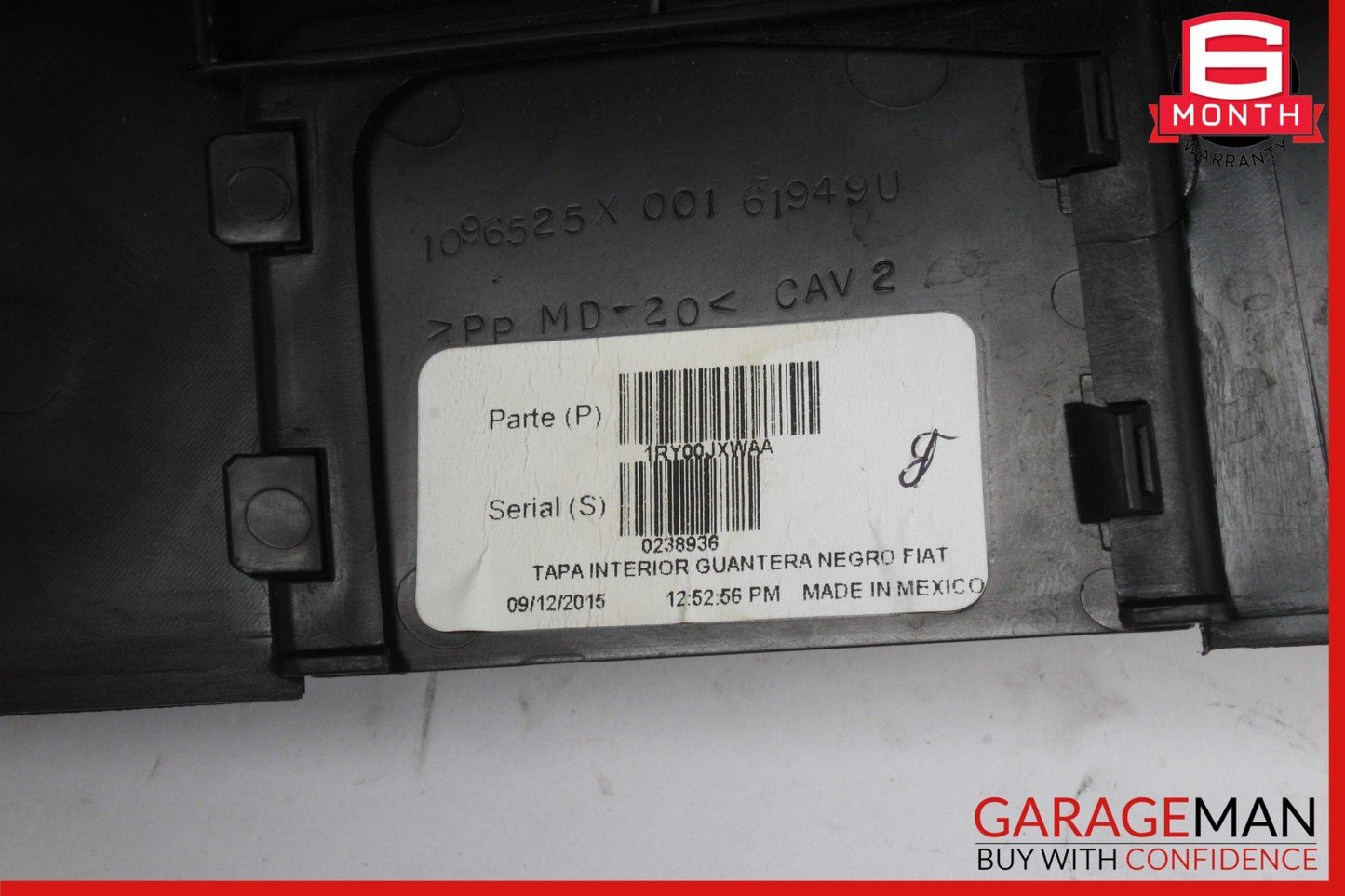 12-17 Fiat 500E Front Right Side Dash Dashboard Glove Box Storage Compartment
