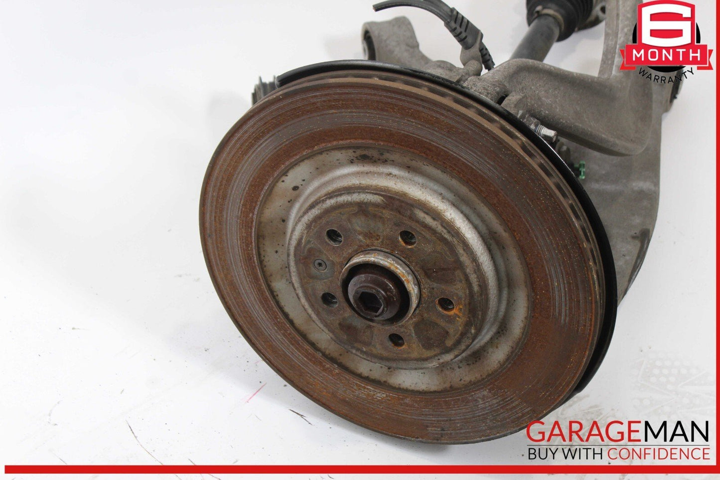 11-18 Audi A8 Rear Left Spindle Knuckle Wheel Hub w/ Control Arms & Shaft OEM