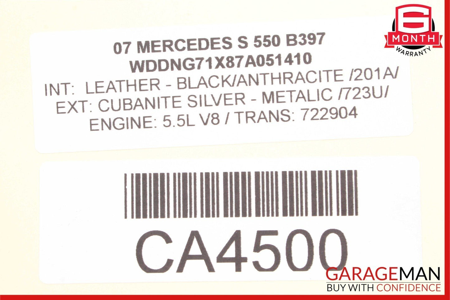 07-09 Mercedes W221 S450 S550 Brake Master Cylinder Power Booster 2214300030 OEM
