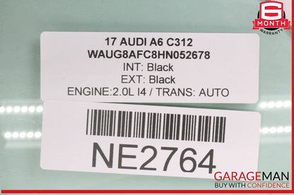 12-18 Audi A6 S6 Rear Left Driver Side Door Window Glass OEM