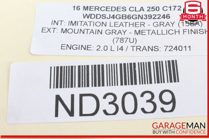 14-19 Mercedes W117 CLA250 GLA250 Rear Left Driver Side CV Axle Shaft OEM
