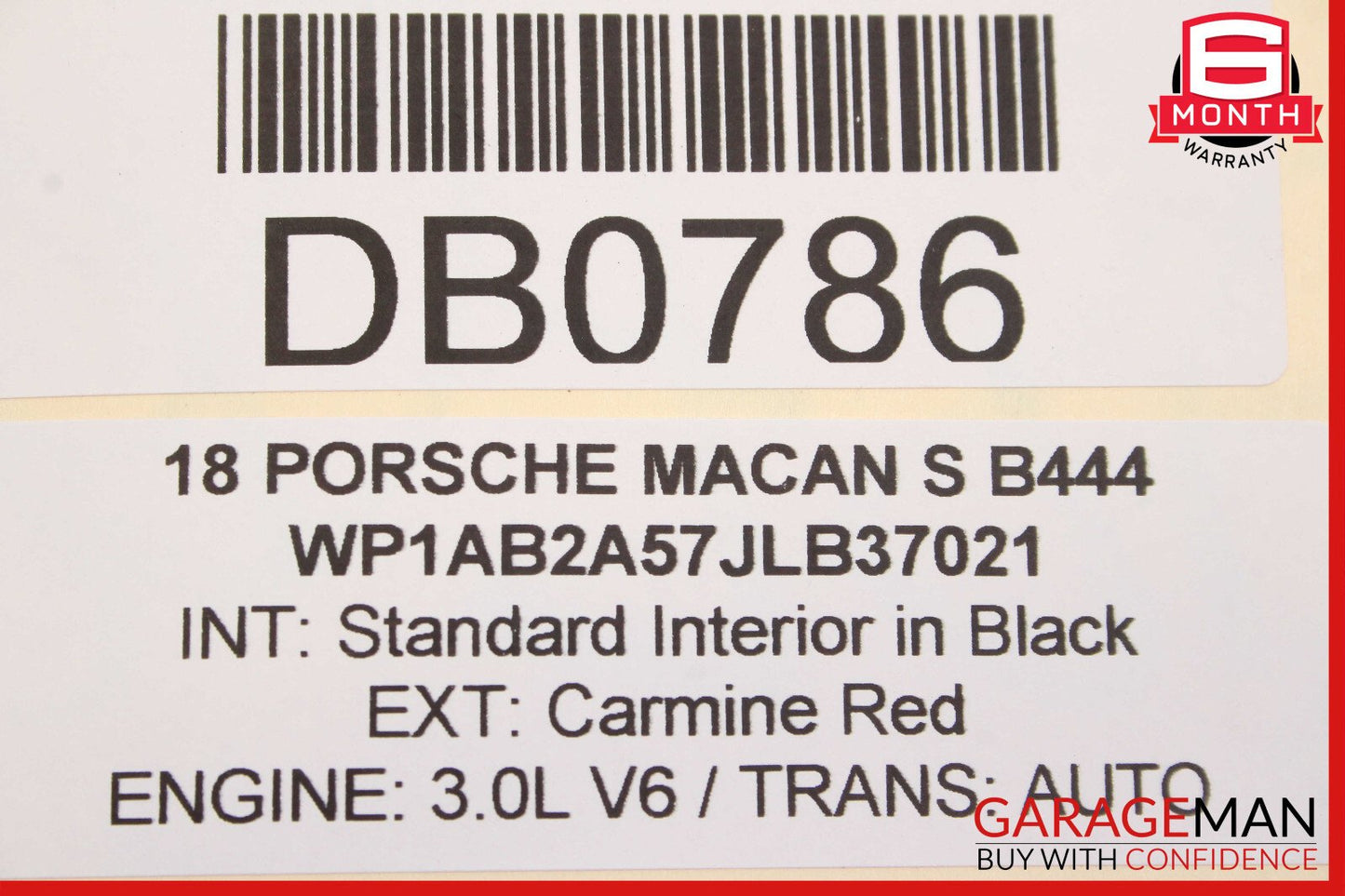 15-18 Porsche Macan S Rear Center Seat Cushion Armrest Cupholder Tray OEM