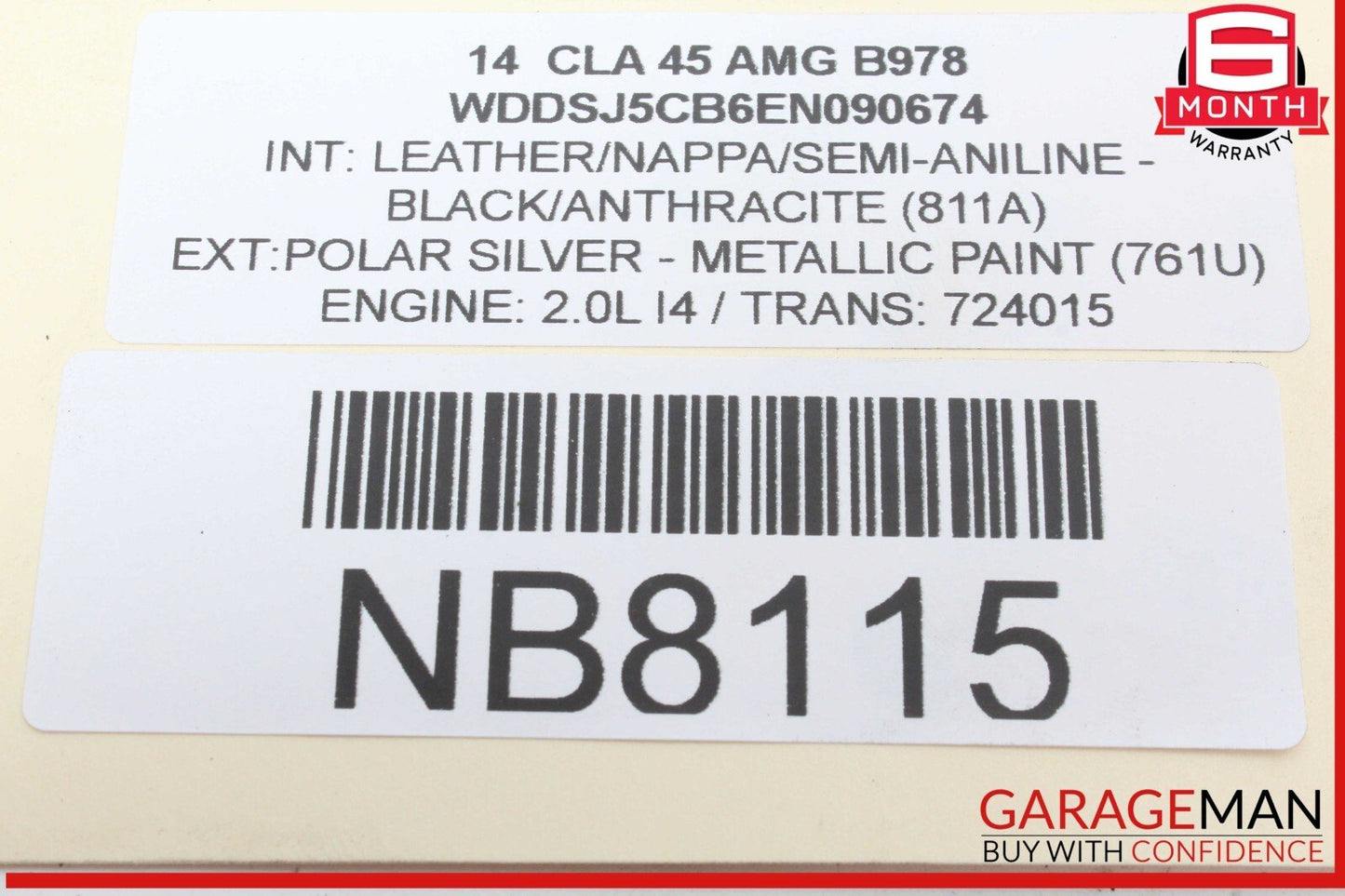 14-19 Mercedes W117 CLA45 AMG Rear Left Driver Side Lower Control Arm OEM