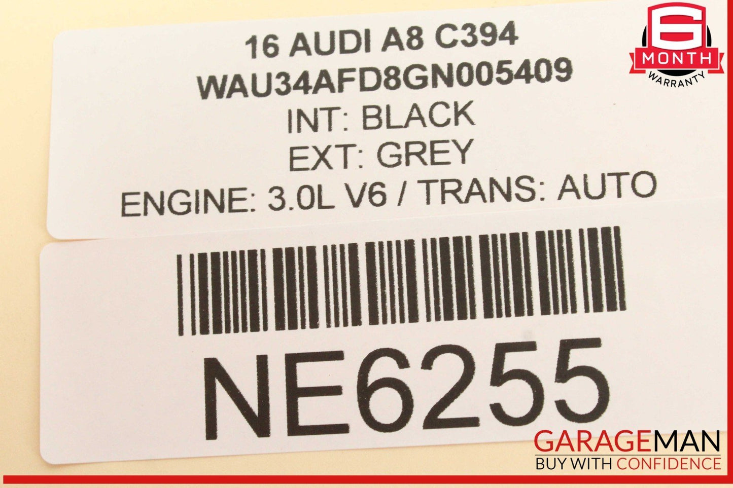 11-18 Audi A8 S8 Front Left and Front Right Side Head Rest Headrest Black OEM