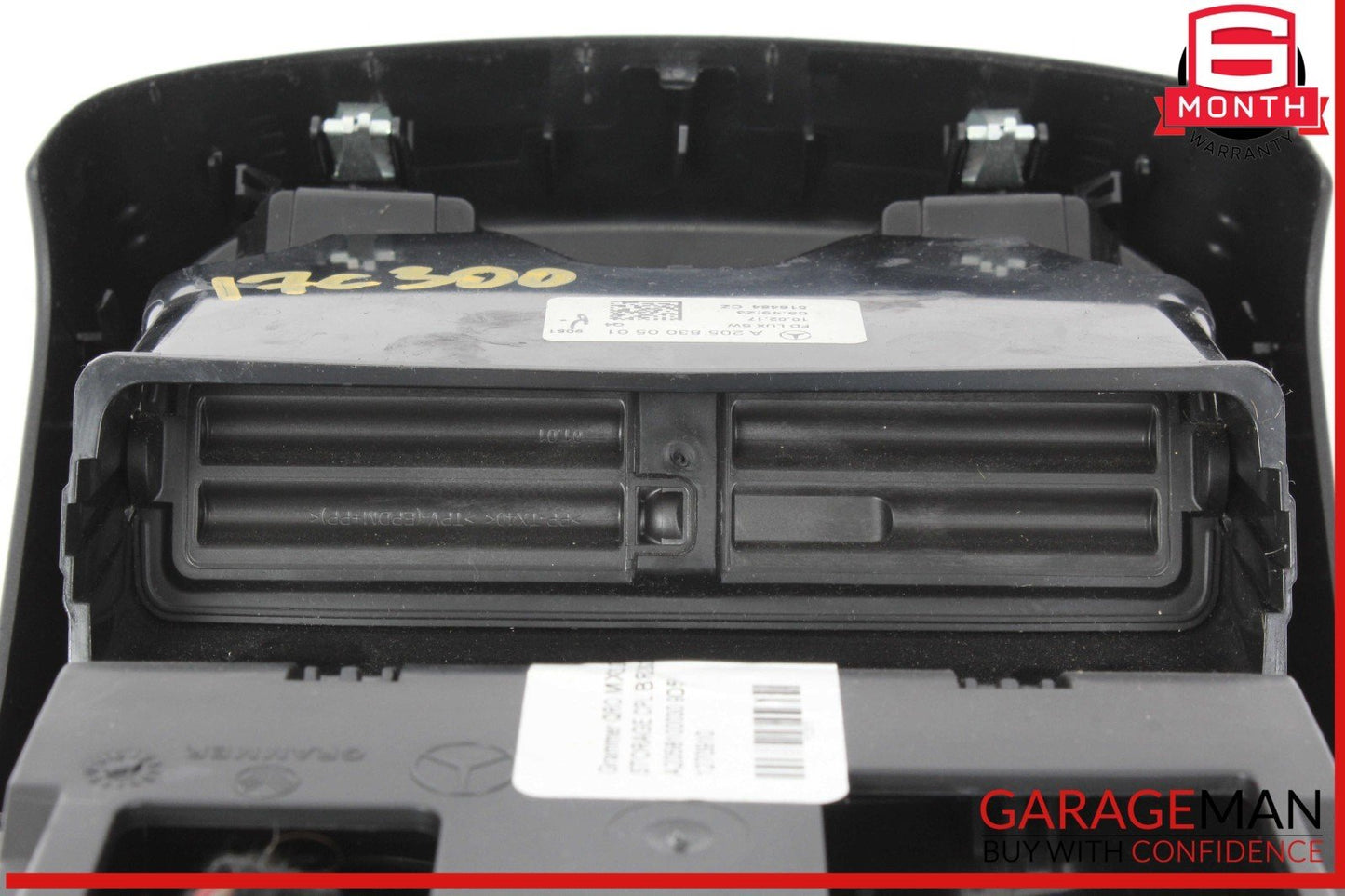 15-20 Mercedes W205 C300 Rear Center Console AC Air Vent Grille Trim Cover OEM