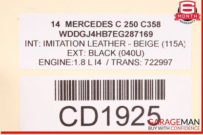 12-14 Mercedes W204 C250 C300 AMG Sport Front Bumper Cover Assembly OEM