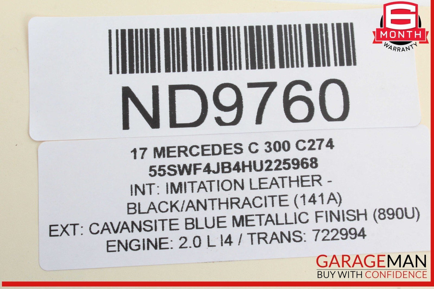 10-18 Mercedes W205 C300 Trunk Lid Power Closing Motor 2047500060 OEM