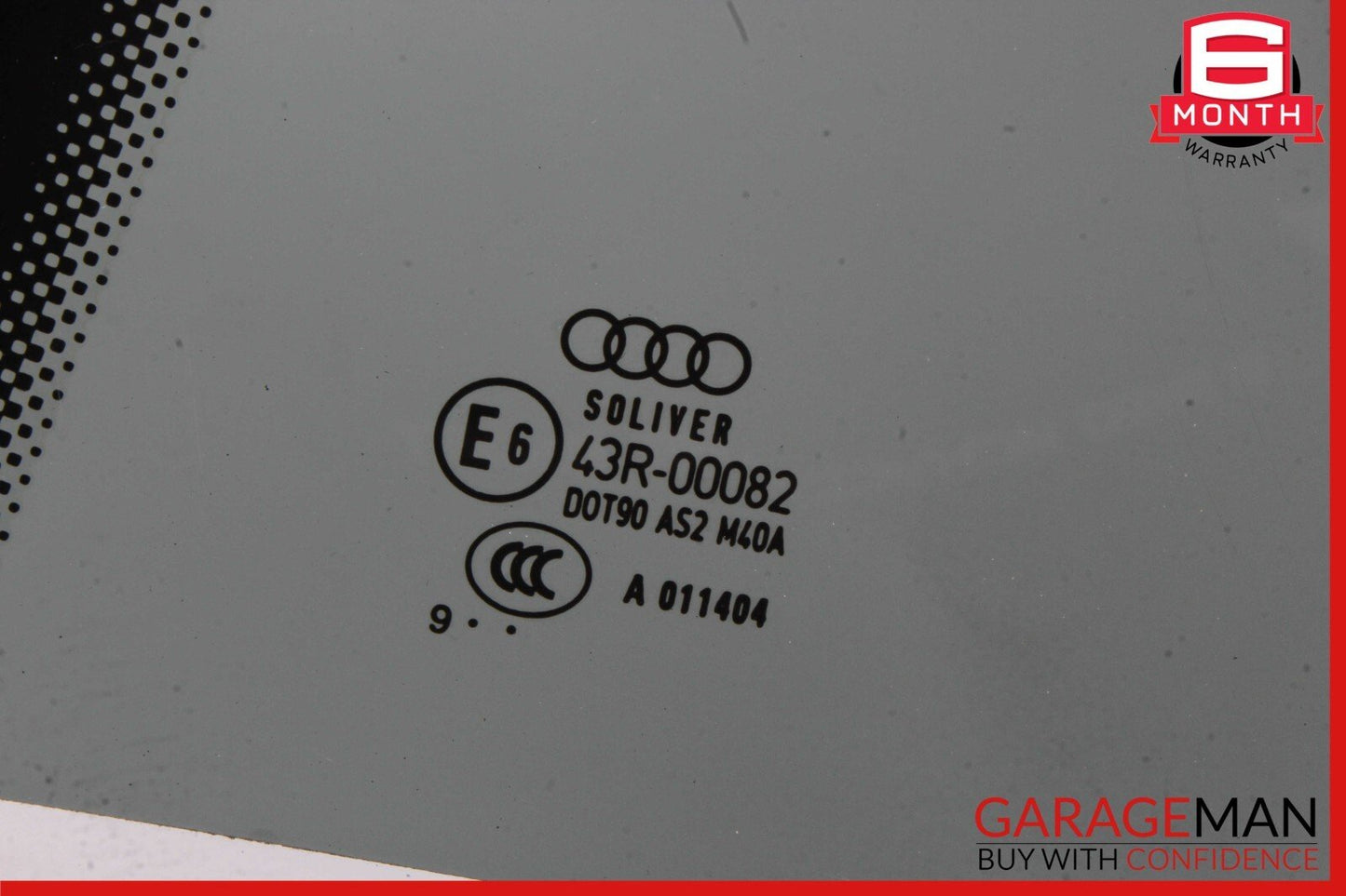 08-17 AUDI S5 REAR LEFT DRIVER DOOR QUARTER WINDOW GLASS OEM
