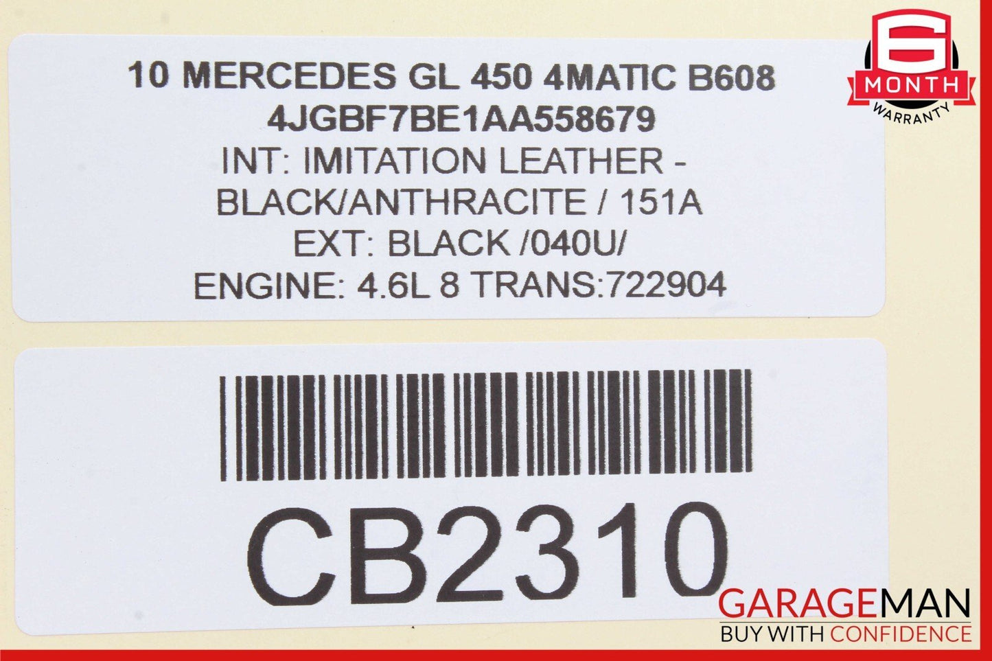 06-14 Mercedes X164 GL450 Rear or Front Bumper Parktronic Parking Sensor Set OEM