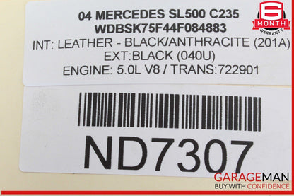 03-08 Mercedes R230 SL500 SL550 Convertible Top Hydraulic Pump Motor OEM