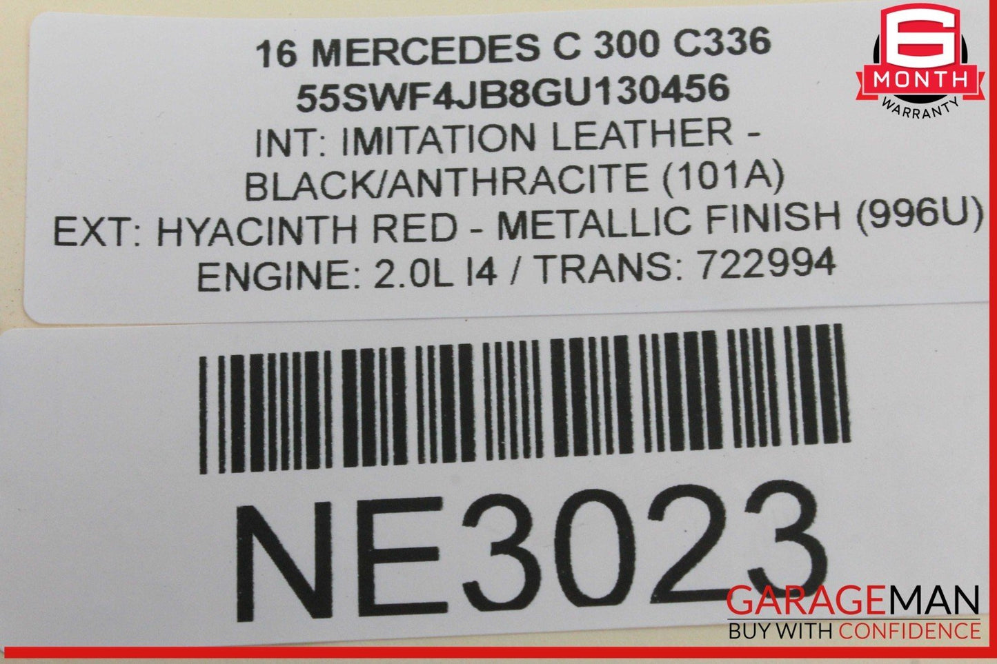 15-19 Mercedes W205 C300 C400 Media Center Dashboard Hazard Control Switch OEM