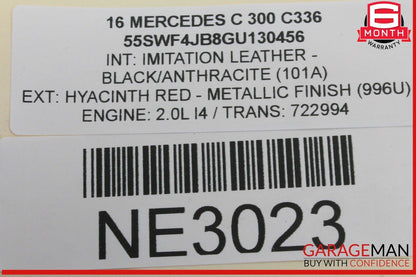 15-19 Mercedes W205 C300 C400 Media Center Dashboard Hazard Control Switch OEM